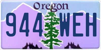 OR license plate 944WEH