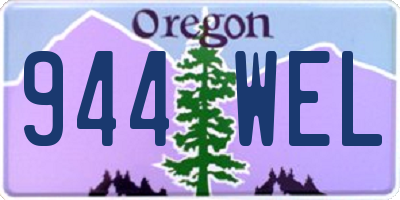 OR license plate 944WEL