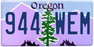 OR license plate 944WEM