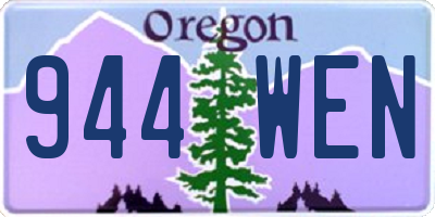 OR license plate 944WEN