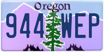 OR license plate 944WEP