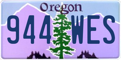 OR license plate 944WES