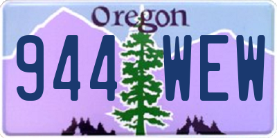 OR license plate 944WEW