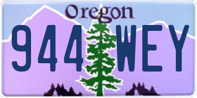 OR license plate 944WEY