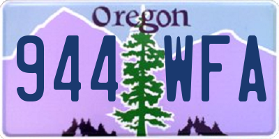 OR license plate 944WFA