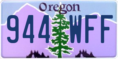 OR license plate 944WFF