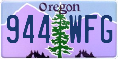 OR license plate 944WFG