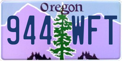 OR license plate 944WFT