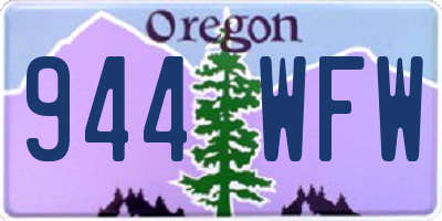 OR license plate 944WFW