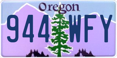 OR license plate 944WFY