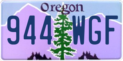 OR license plate 944WGF