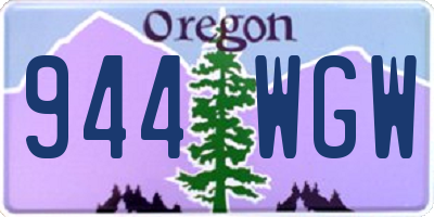 OR license plate 944WGW