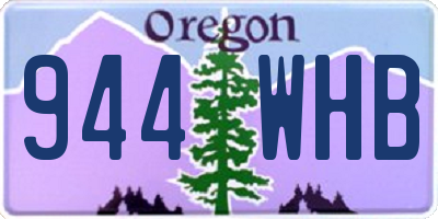 OR license plate 944WHB
