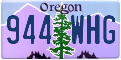 OR license plate 944WHG