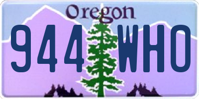 OR license plate 944WHO