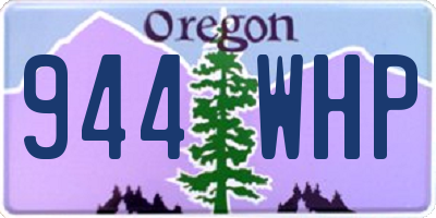 OR license plate 944WHP