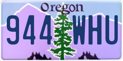 OR license plate 944WHU