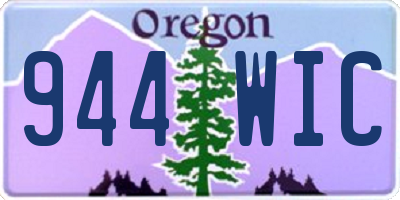 OR license plate 944WIC