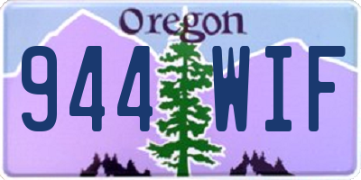 OR license plate 944WIF
