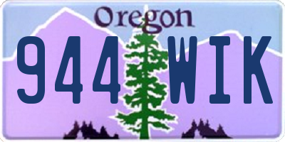 OR license plate 944WIK