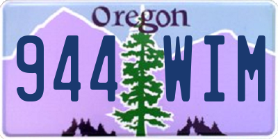 OR license plate 944WIM
