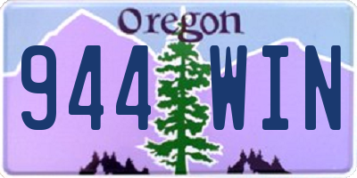 OR license plate 944WIN