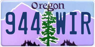 OR license plate 944WIR