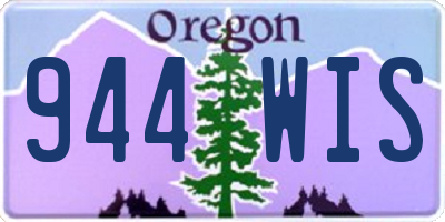 OR license plate 944WIS