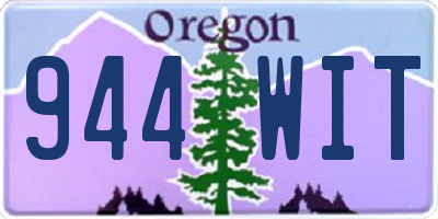 OR license plate 944WIT