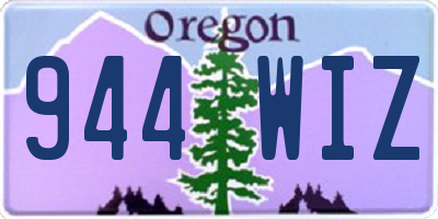 OR license plate 944WIZ