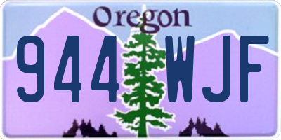 OR license plate 944WJF