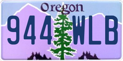 OR license plate 944WLB