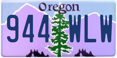 OR license plate 944WLW