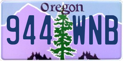 OR license plate 944WNB