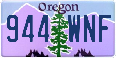 OR license plate 944WNF