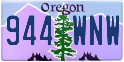 OR license plate 944WNW