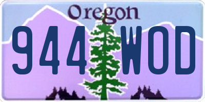 OR license plate 944WOD