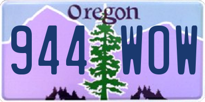 OR license plate 944WOW
