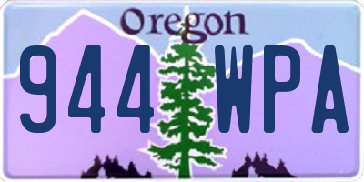 OR license plate 944WPA