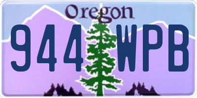 OR license plate 944WPB