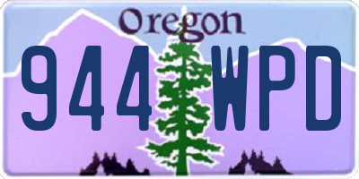 OR license plate 944WPD