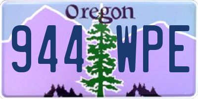 OR license plate 944WPE
