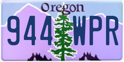 OR license plate 944WPR