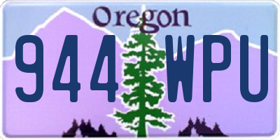 OR license plate 944WPU