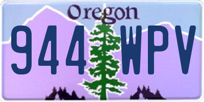 OR license plate 944WPV