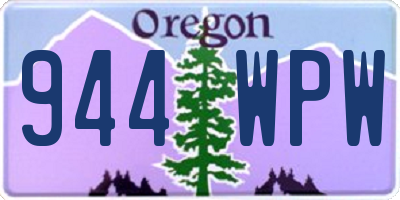 OR license plate 944WPW