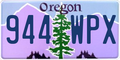 OR license plate 944WPX