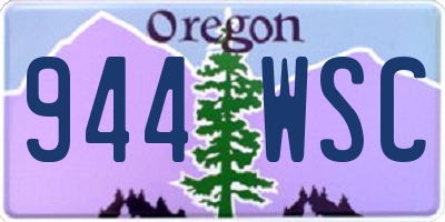 OR license plate 944WSC