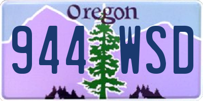 OR license plate 944WSD