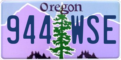 OR license plate 944WSE